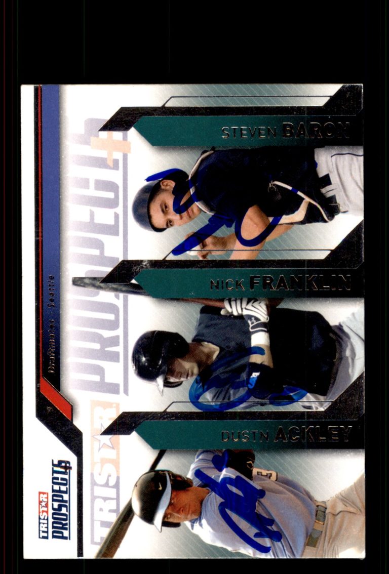 Signed Baseball Card Auto Dustin Ackley Franklin Baron 2009 TriStar #97