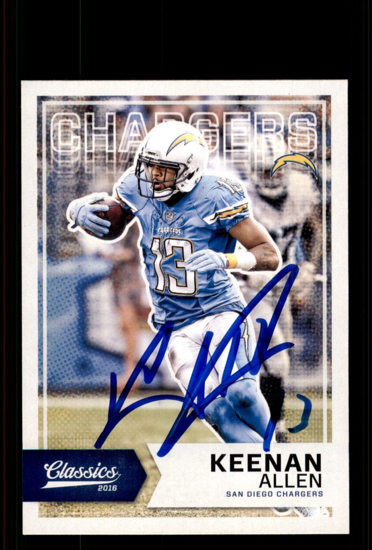 Signed Football Card Auto Keenan Allen 2016 Panini Classics #31 Chargers