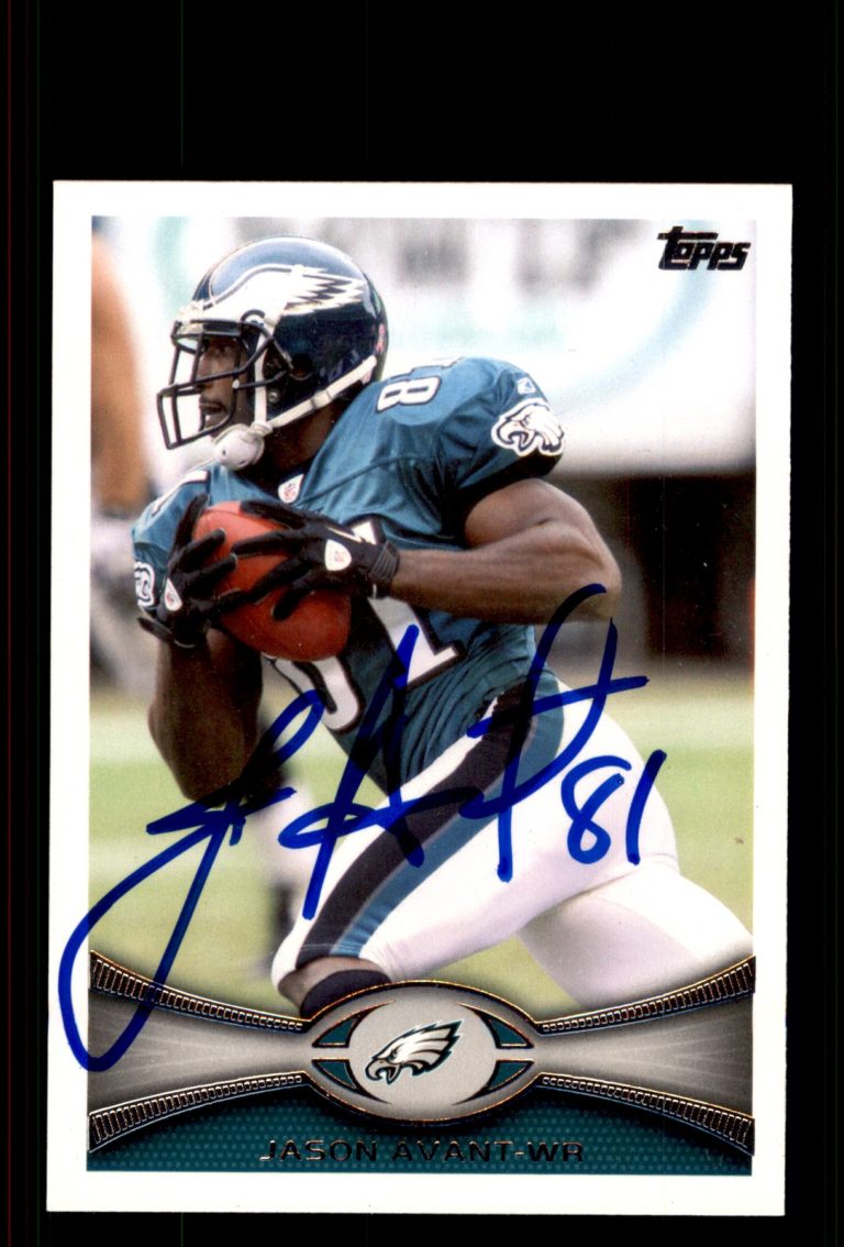 Signed Football Card Auto Jason Avant 2012 Topps #24 Philadelphia Eagles
