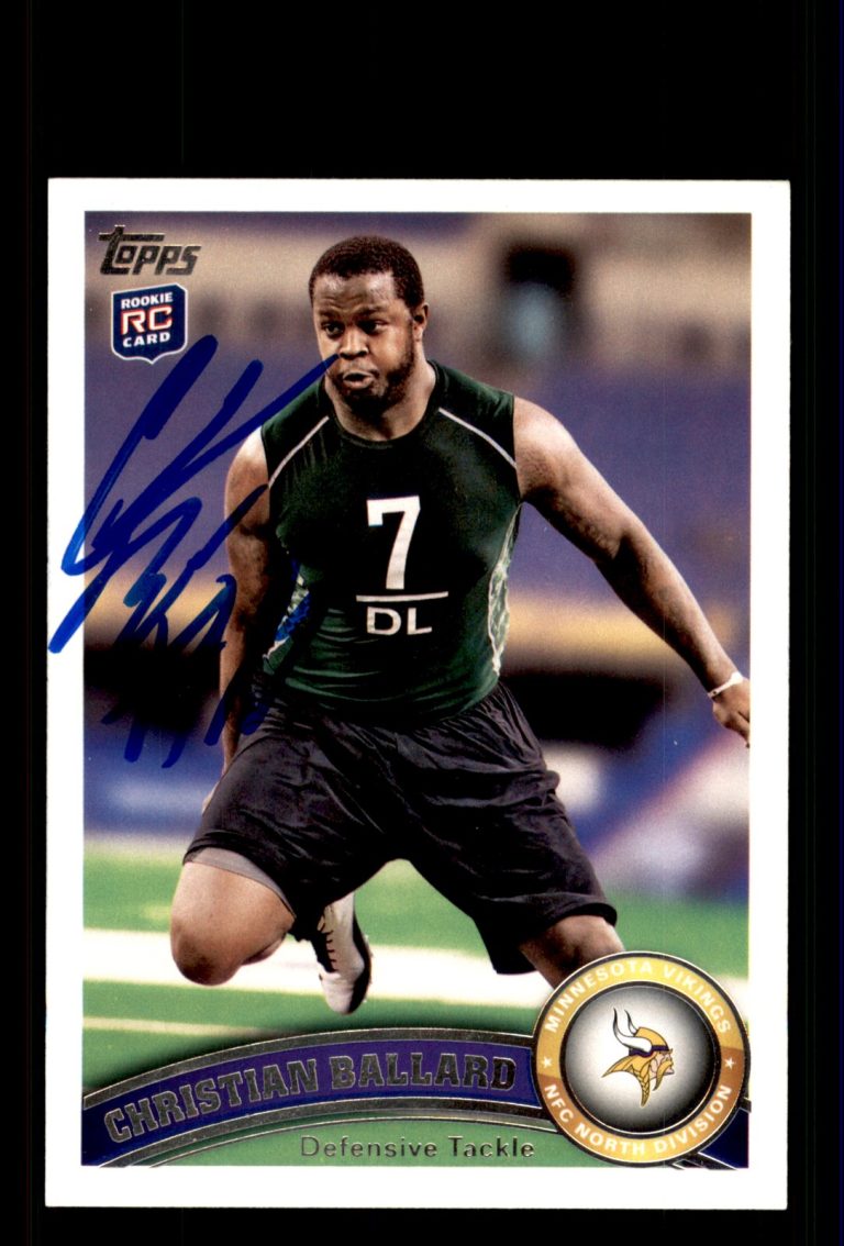 Signed Football Card Auto Christian Ballard 2011 Topps #429 Minnesota Vikings