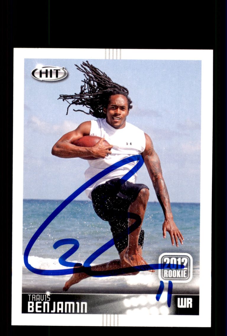 Signed Football Card Auto Travis Benjamin 2012 SAGE HIT #148 Miami Hurricanes