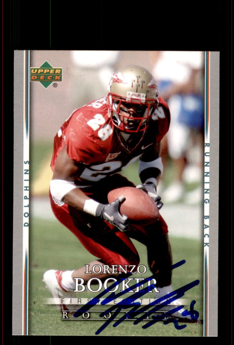 Signed Football Card Auto Lorenzo Booker 2007 Upper Deck First Edition #148