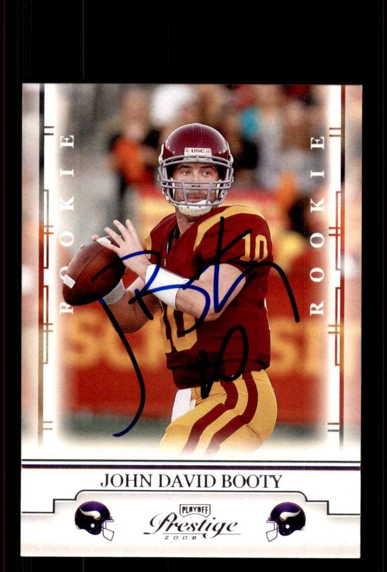 Signed Football Card Auto John David Booty 2008 Playoff Prestige #153 USC