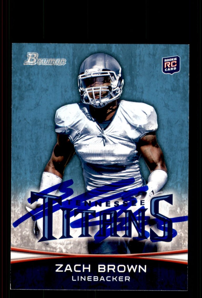 Signed Football Card Auto Zach Brown 2012 Bowman #122 Tennessee Titans
