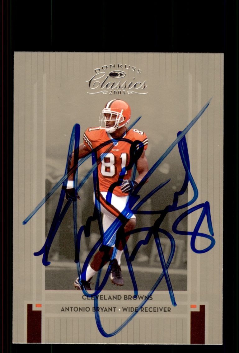 Signed Football Card Auto Antonio Bryant 2005 Donruss Classics #22 Browns