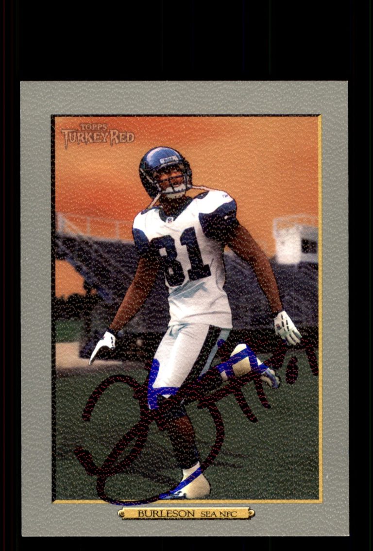 Signed Football Card Auto Nate Burleson 2006 Topps Turkey Red #108 Seahawks