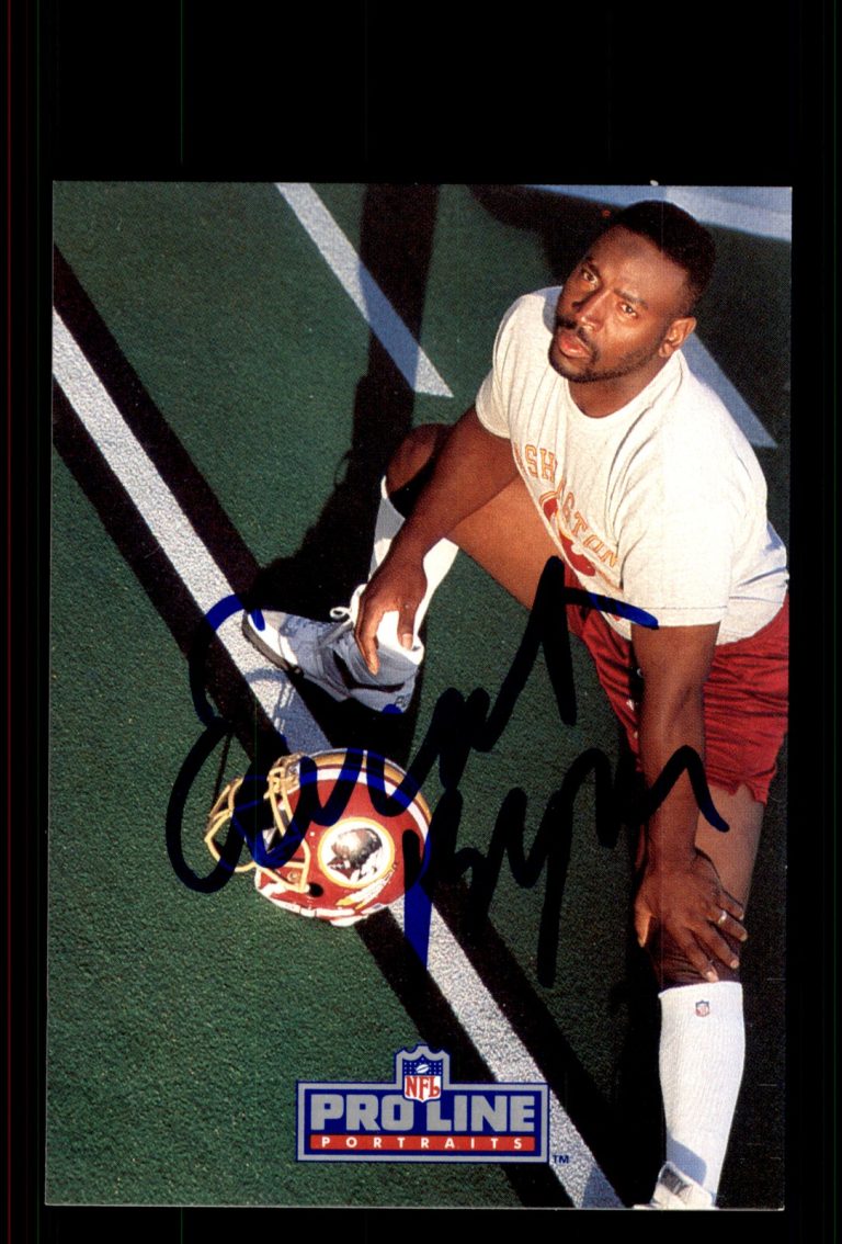 Signed Football Card Auto Earnest Byner 1991 Pro Line Portraits #27 Redskins