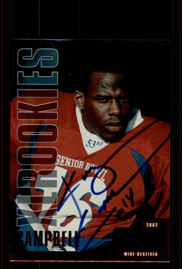 Signed Football Card Auto Kelly Campbell 2002 Upper Deck XL #542 Vikings