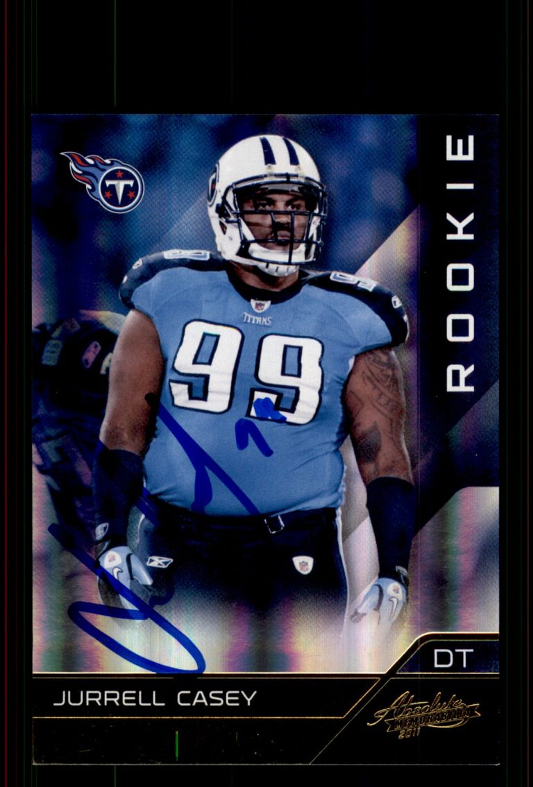 Signed Football Card Auto Jurrell Casey 2011 Panini Absolute Memorabilia #193