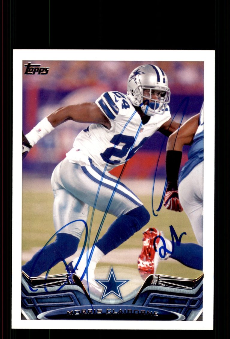 Signed Football Card Auto Morris Claiborne 2013 Topps #94 Dallas Cowboys