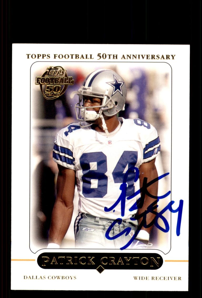 Signed Football Card Auto Patrick Crayton 2005 Topps #293 Dallas Cowboys