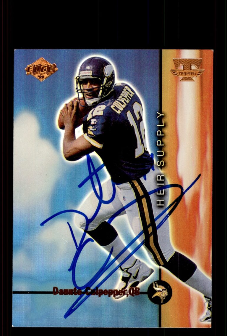 Signed Football Card Auto Daunte Culpepper 1999 Collector's Edge Triumph #HS6