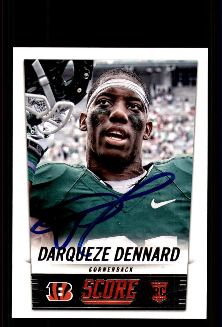 Signed Football Card Auto Darqueze Dennard 2014 Panini Hot Rookies #357 Bengals