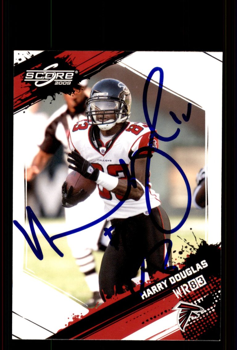 Signed Football Card Auto Harry Douglas 2009 Score #12 Atlanta Falcons