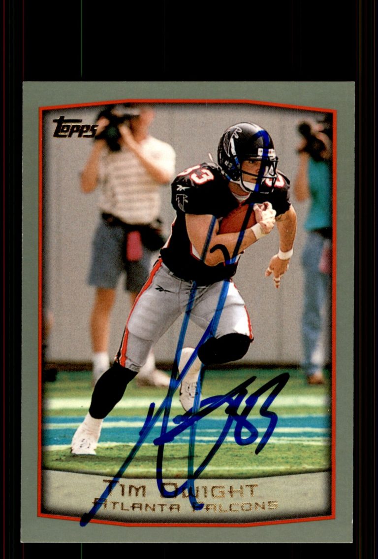 Signed Football Card Auto Tim Dwight 1999 Topps #58 Atlanta Falcons