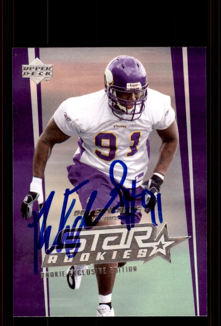 Signed Football Card Auto Ray Edwards 2006 Upper Deck #270 Minnesota Vikings