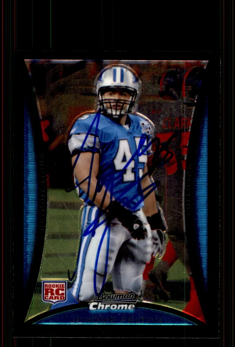 Signed Football Card Auto Jerome Felton 2008 Bowman Chrome #BC46 Detroit Lions