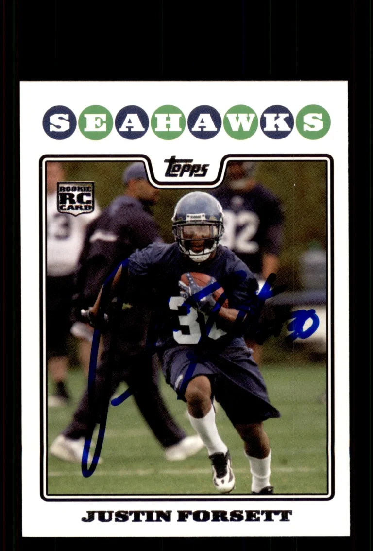 Signed Football Card Auto Justin Forsett 2008 Topps #362 Seattle Seahawks