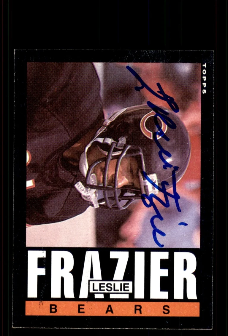 Signed Football Card Auto Leslie Frazier 1985 Topps #27 Chicago Bears