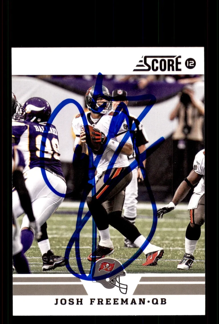 Signed Football Card Auto Josh Freeman 2012 Score #126 Tampa Bay Buccaneers
