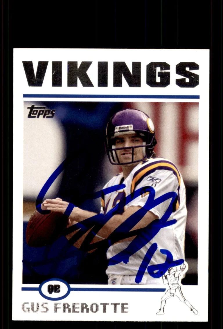 Signed Football Card Auto Gus Frerotte 2004 Topps #161 Minnesota Vikings