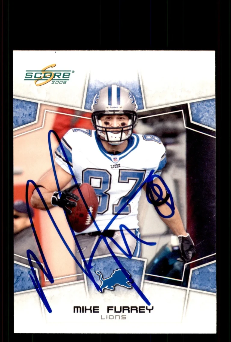 Signed Football Card Auto Mike Furrey 2008 Score #102 Detroit Lions