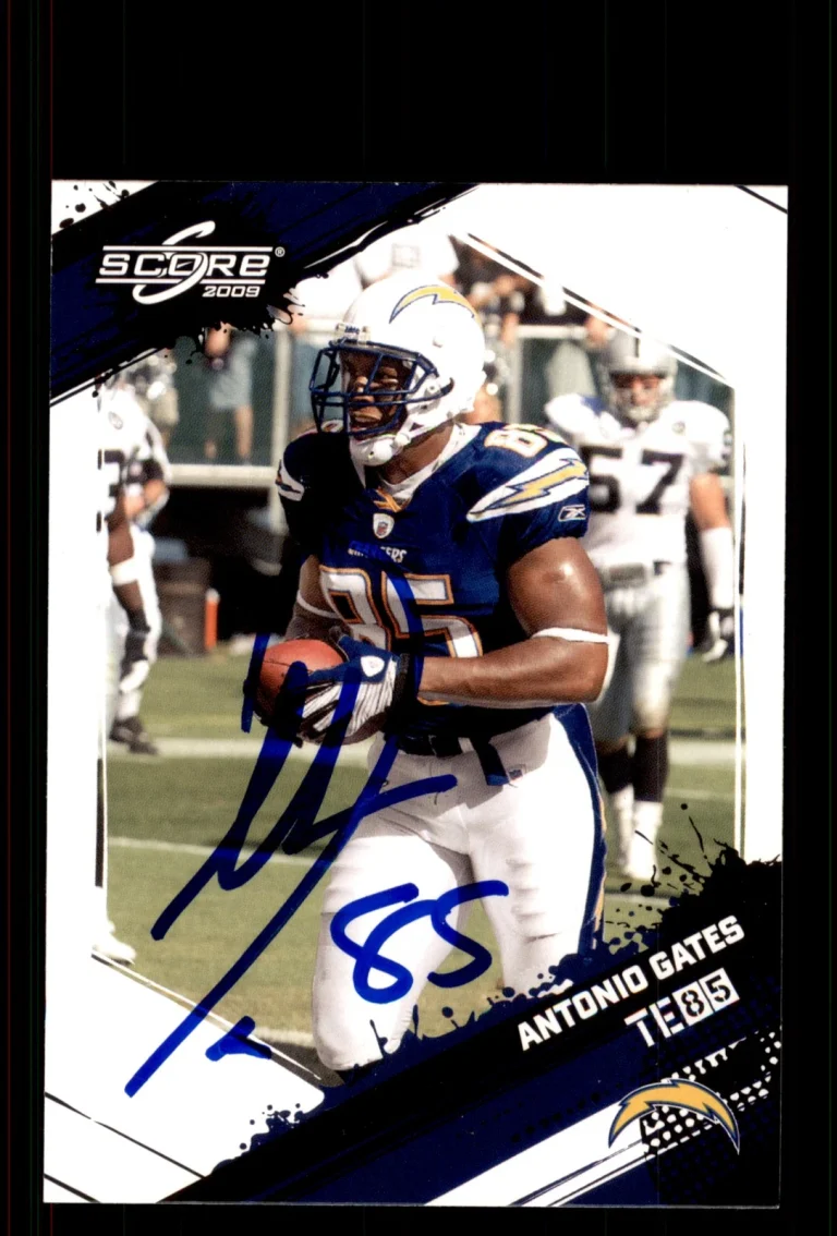 Signed Football Card Auto Antonio Gates 2009 Score #237 San Diego Chargers