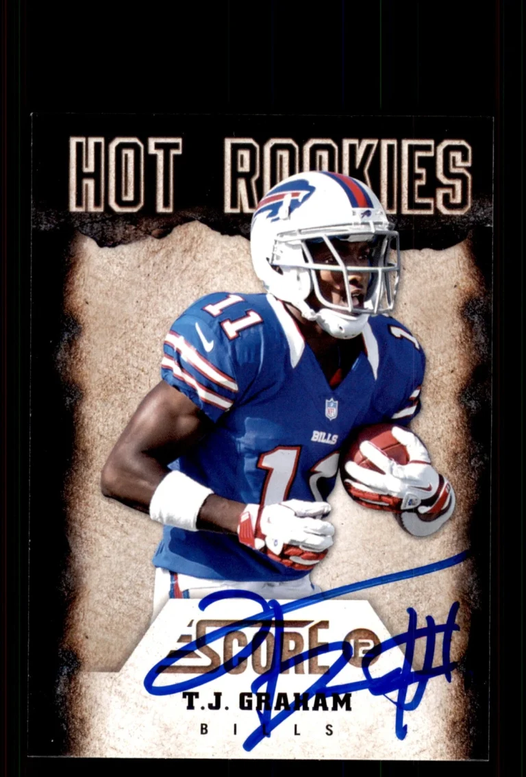 Signed Football Card Auto T.J. Graham 2012 Score #28 Buffalo Bills