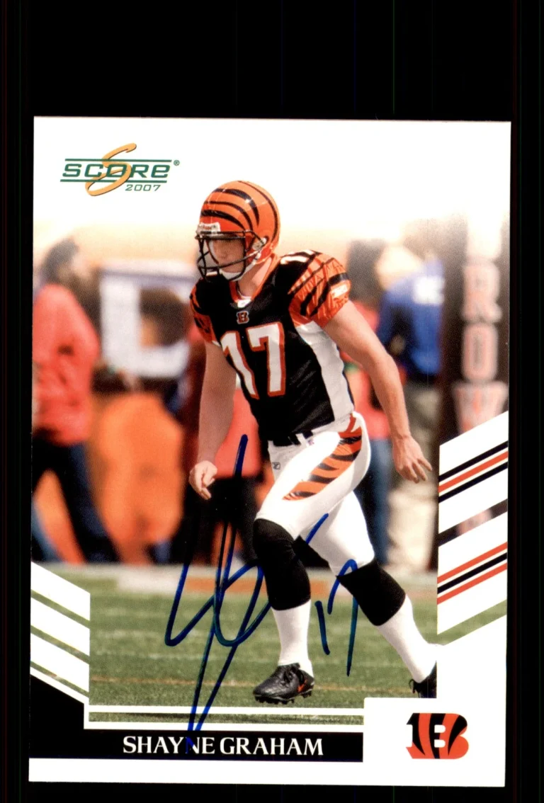 Signed Football Card Auto Shayne Graham 2007 Score #194 Cincinnati Bengals