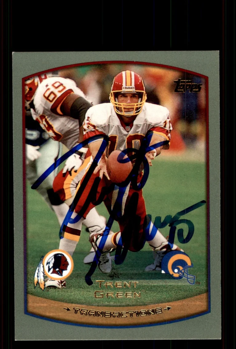 Signed Football Card Auto Trent Green 1999 Topps #43 St. Louis Rams