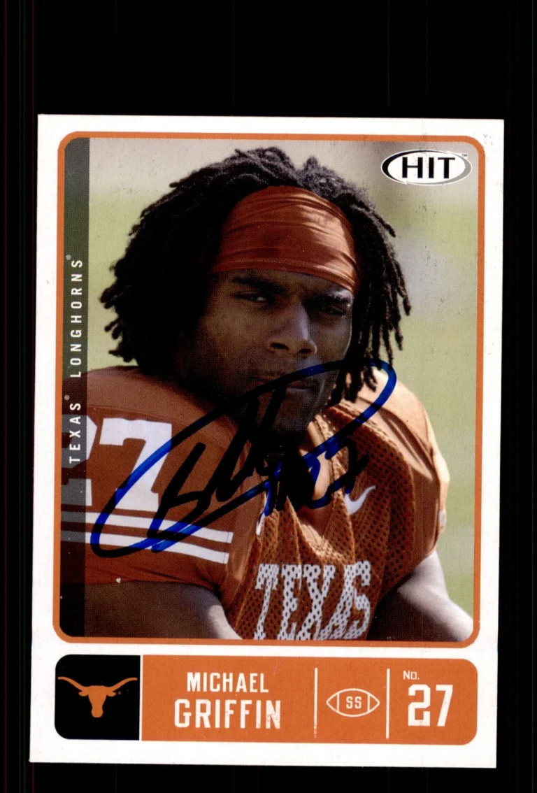 Signed Football Card Auto Michael Griffin 2007 SAGE HIT #27 Texas Longhorns