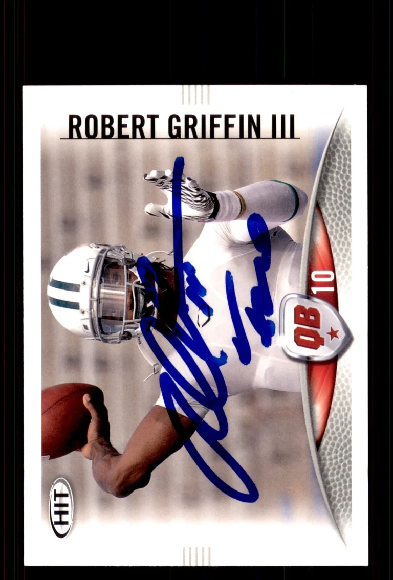 Signed Football Card Auto Robert Griffin 2012 SAGE HIT #10 Baylor Bears