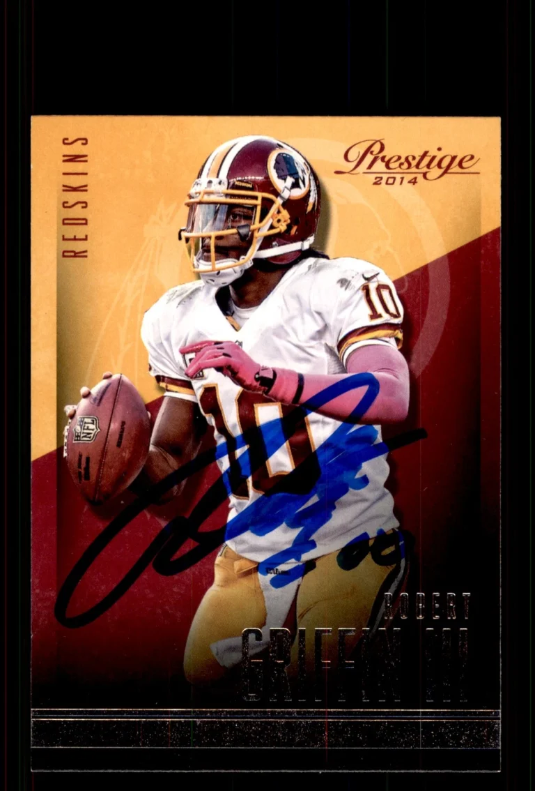 Signed Football Card Auto Robert Griffin III 2014 Panini Prestige #121 Redskins