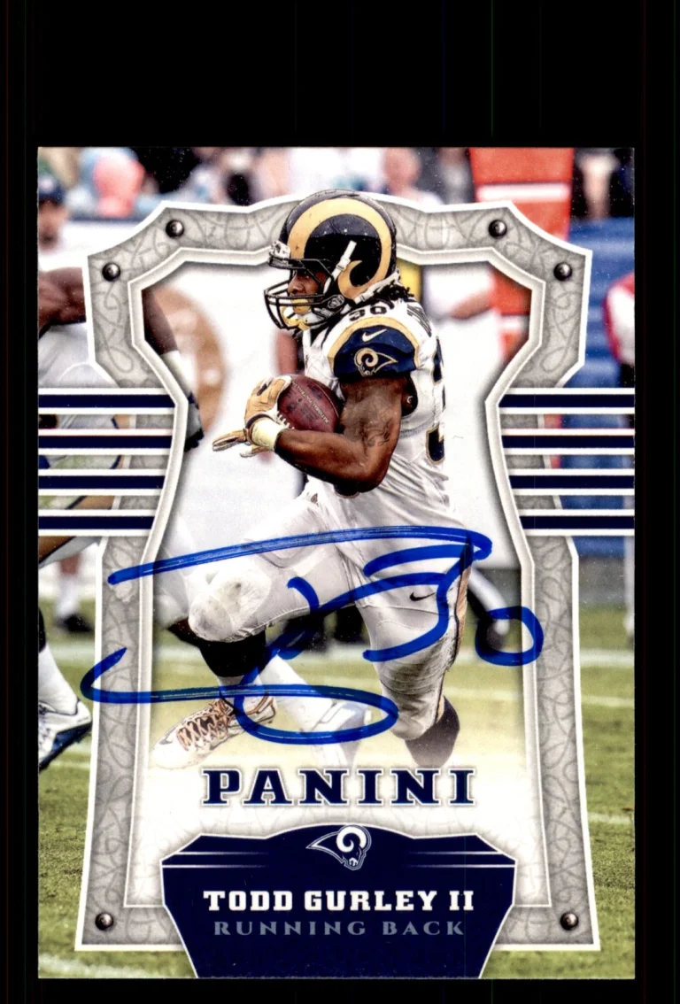 Signed Football Card Auto Todd Gurley II 2017 Panini #74 Los Angeles Rams