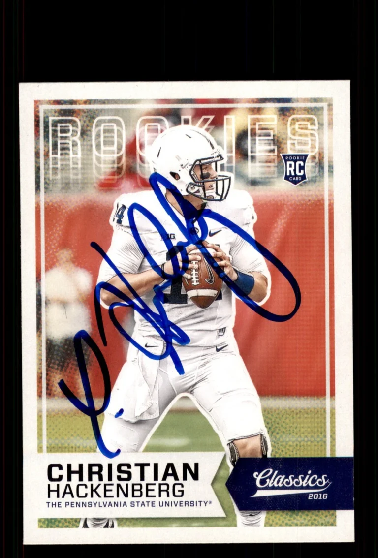 Signed Football Card Auto Christian Hackenberg 2016 Panini Classics #278
