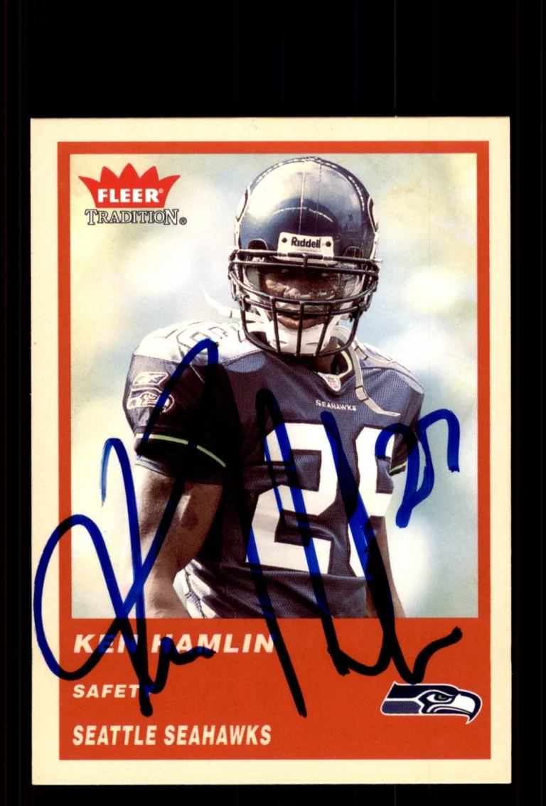 Signed Football Card Auto Ken Hamlin 2004 Fleer Tradition #321 Seattle Seahawks