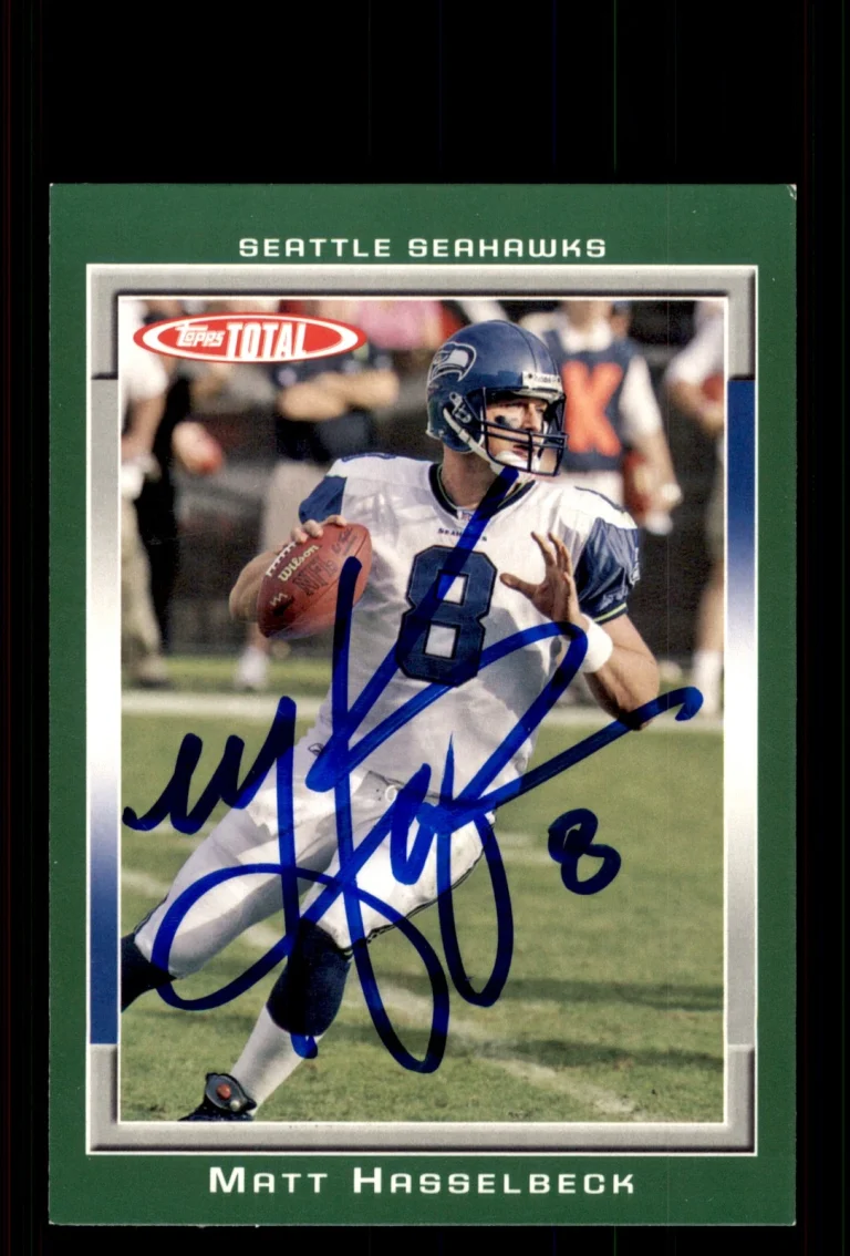 Signed Football Card Auto Matt Hasselbeck 2006 Topps Total #209 Seattle Seahawks