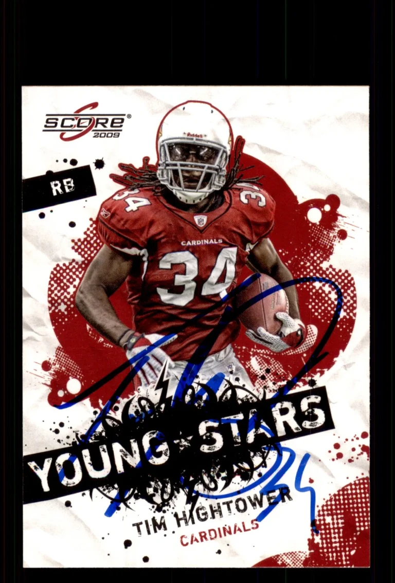 Signed Football Card Auto Tim Hightower 2009 Score Inscriptions #20 Cardinals