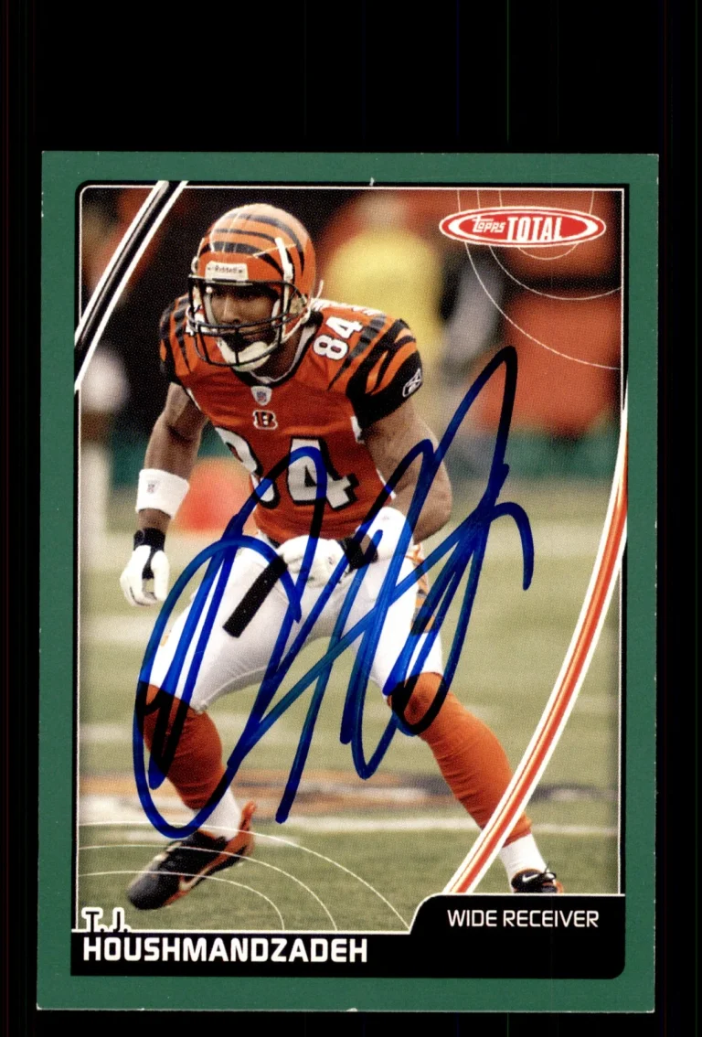 Signed Football Card Auto TJ Houshmandzadeh 2007 Topps Total #27