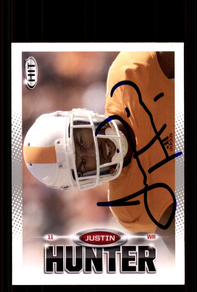 Signed Football Card Auto Justin Hunter 2013 SAGE HIT #11 Tennessee Volunteers