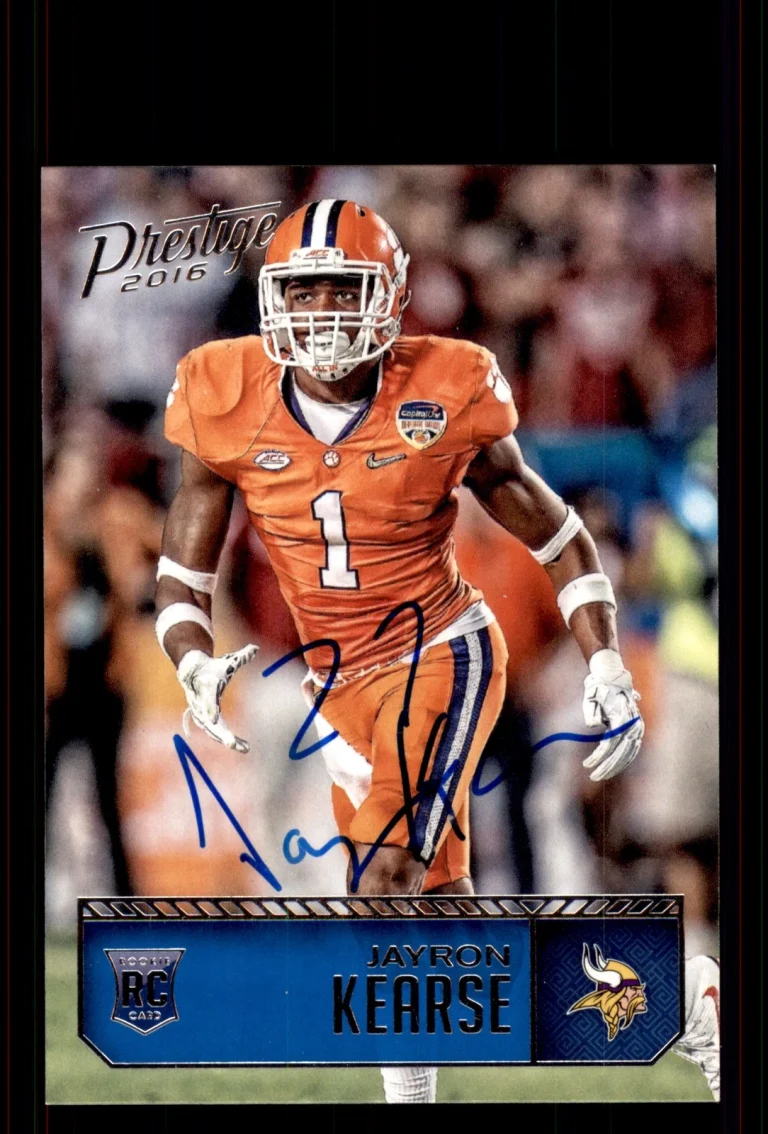 Signed Football Card Auto Jayron Kearse 2016 Panini Prestige #298 Vikings