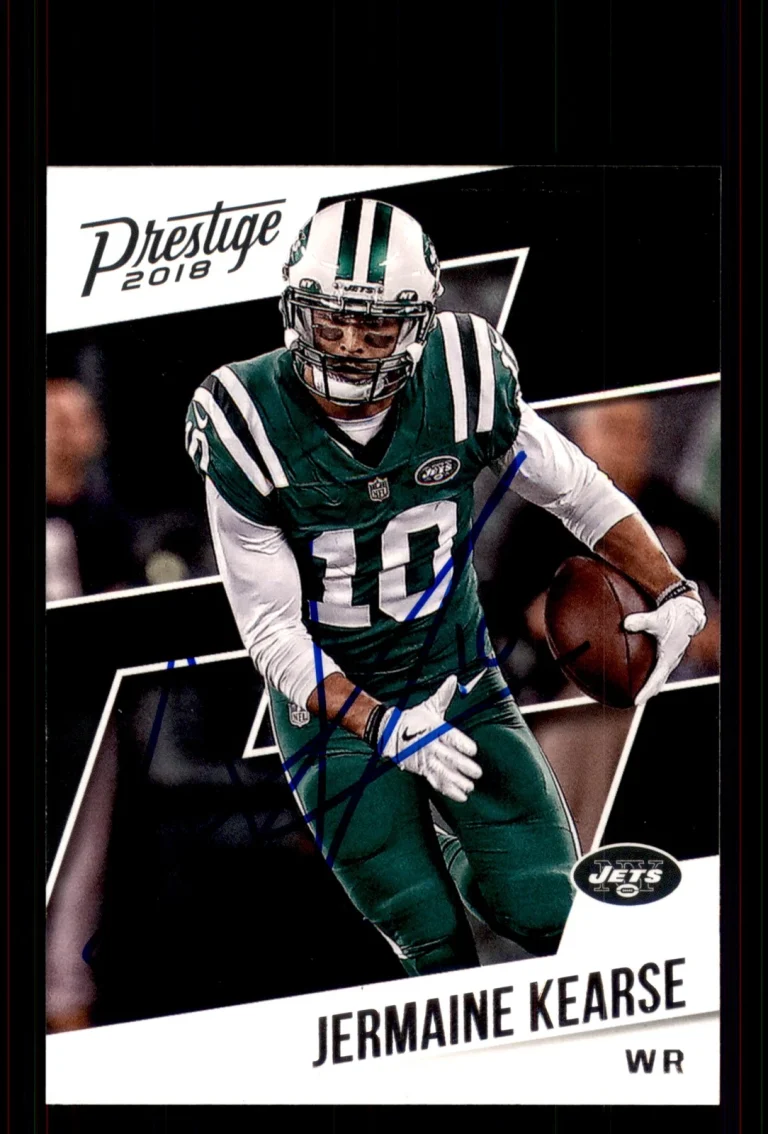 Signed Football Card Auto Jermaine Kearse 2018 Panini Prestige #62 New York Jets