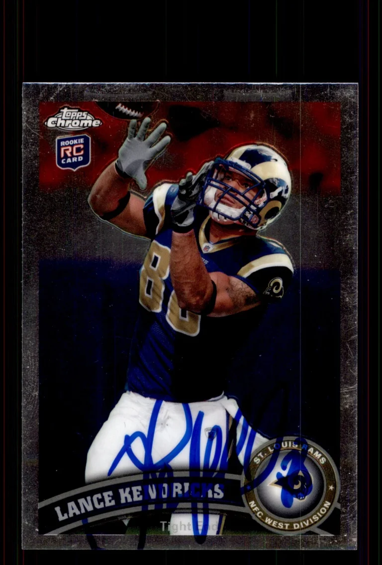 Signed Football Card Auto Lance Kendricks 2011 Topps Chrome #13 St. Louis Rams