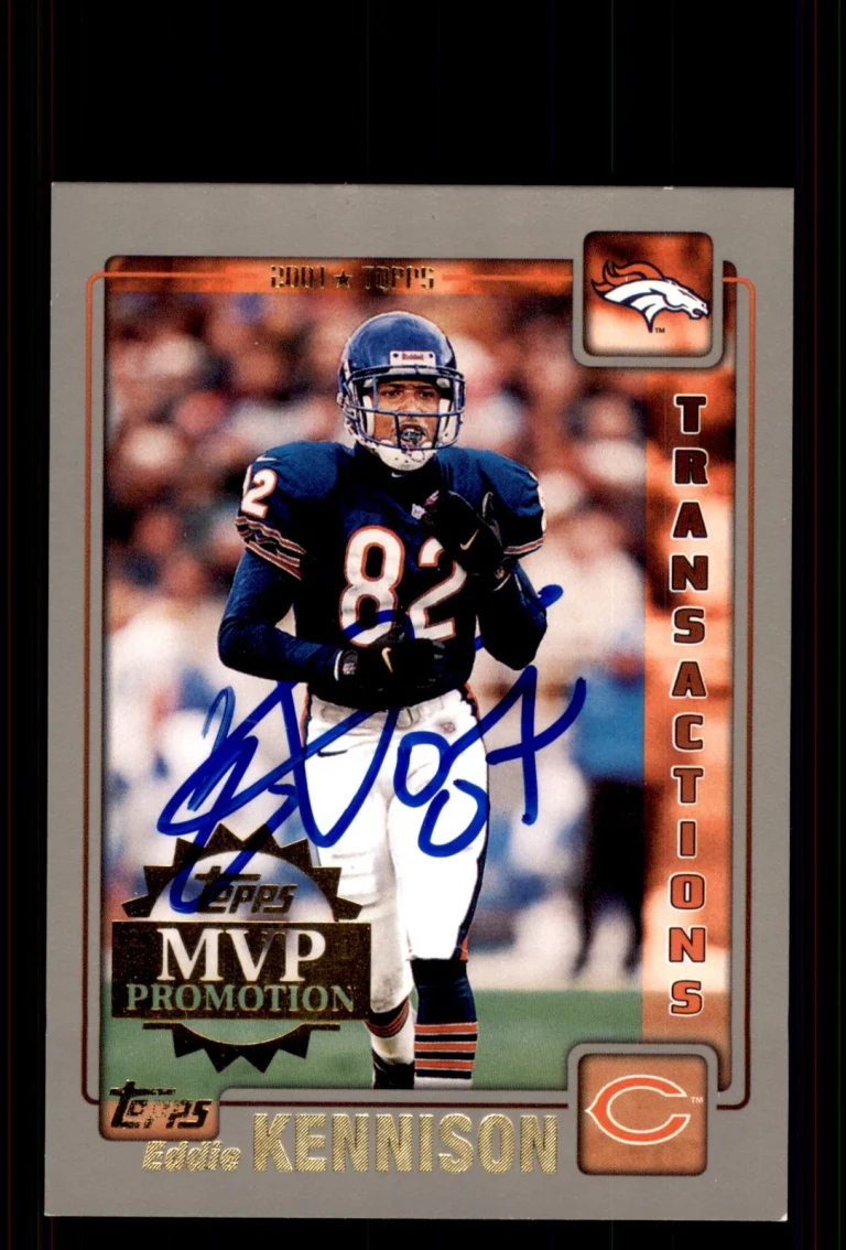 Signed Football Card Auto Eddie Kennison 2001 Topps Promotion Denver Broncos