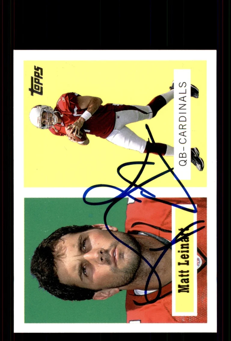 Signed Football Card Auto Matt Leinart 2006 Topps Turn Back the Clock #2