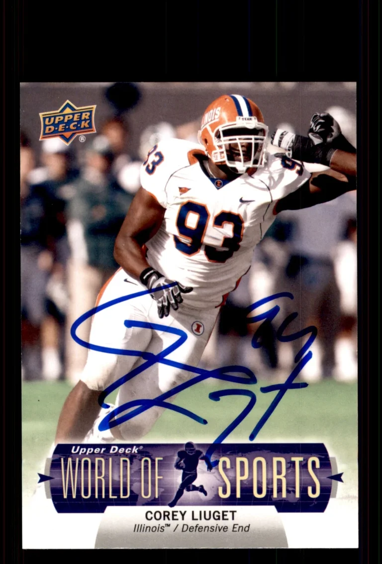 Signed Football Card Auto Corey Liuget 2011 Upper Deck World of Sports #130