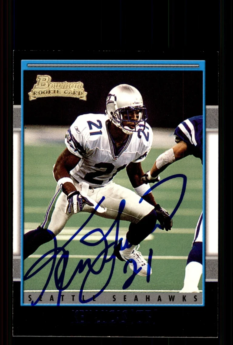 Signed Football Card Auto Ken Lucas 2001 Bowman #256 Seattle Seahawks