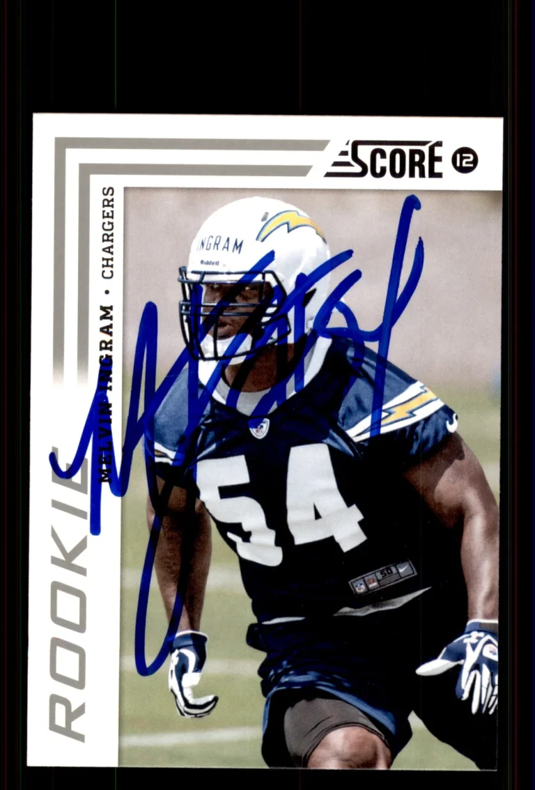 Signed Football Card Auto Melvin Ingram 2012 Score #353 San Diego Chargers
