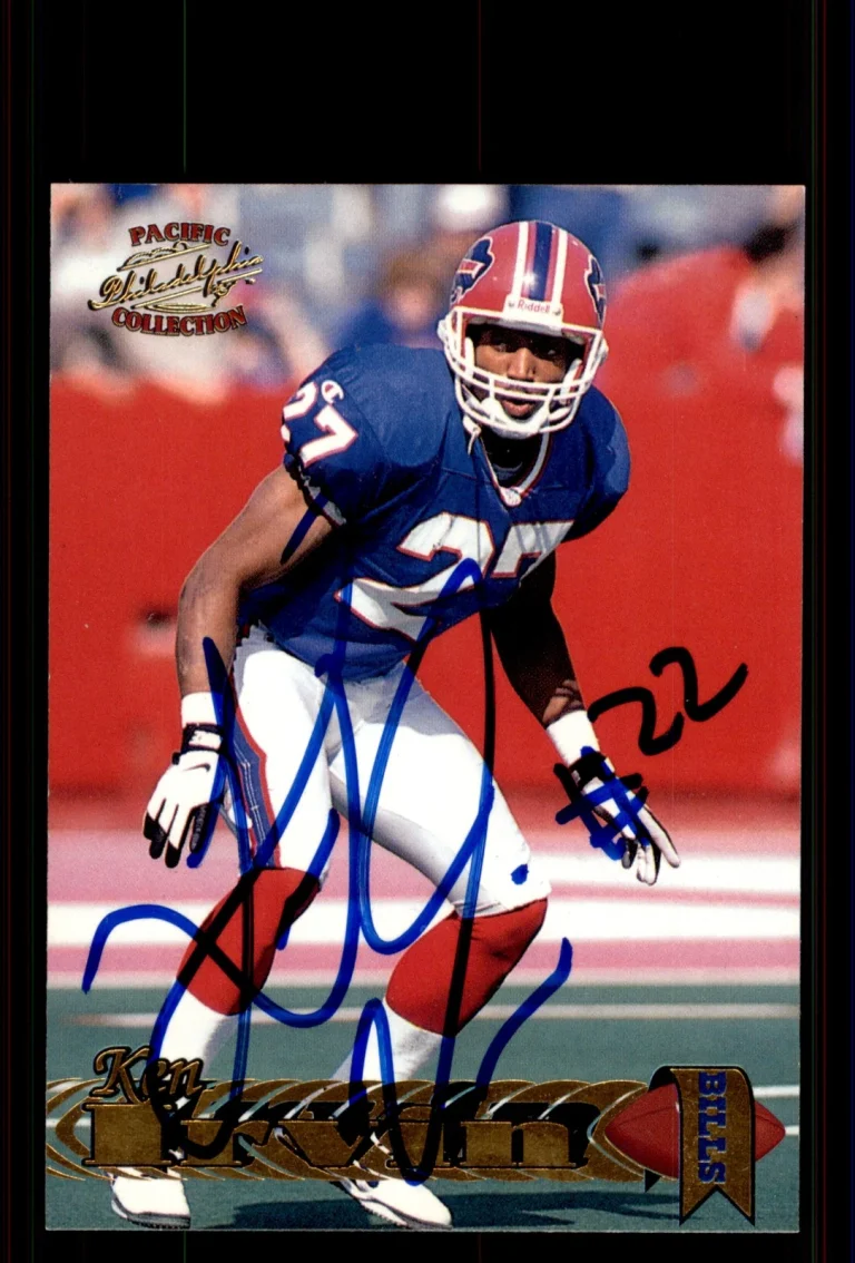 Signed Football Card Auto Ken Irvin 1997 Pacific Philadelphia #21 Buffalo Bills