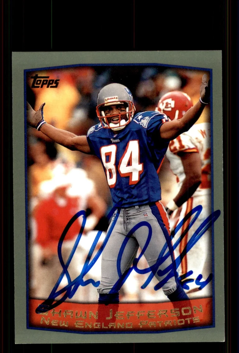 Signed Football Card Auto Shawn Jefferson 1999 Topps #231 New England Patriots